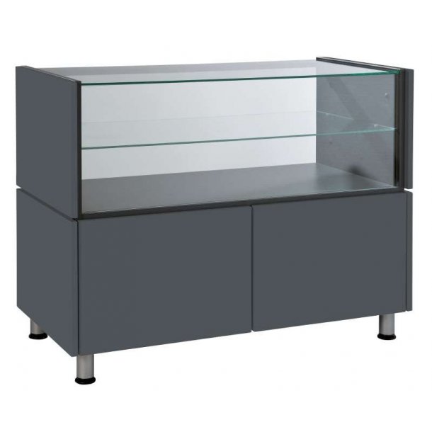 Shop counter wide with glass - W 111 cm - BAQ disk module