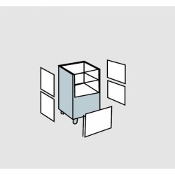 Shop counter narrow with glass - W 55 cm - BAQ disk module
