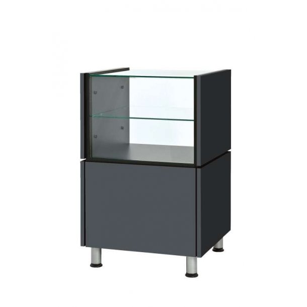 Shop counter narrow with glass - W 55 cm - BAQ disk module