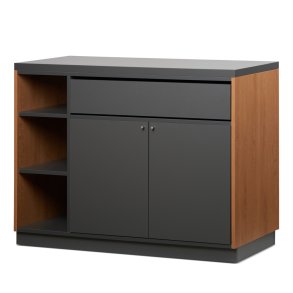 Butiksdisk i eg med skuffer & lger