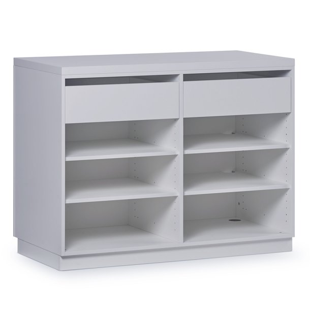 Butiksdiske hvide | Lngde 120 cm