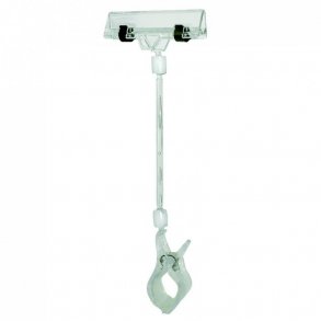 Hllare för sprkskylt med bred klämma - Clear-Grip 10 stycken