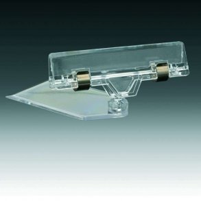 Lg skylthllare, bred klämma - Clear-Grip 10 stycken