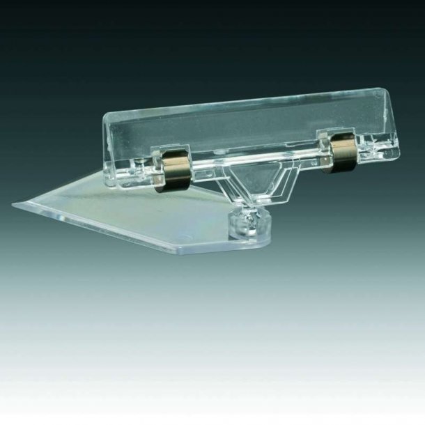 Low sign holder, wide clamp - Clear-Grip 10 pieces