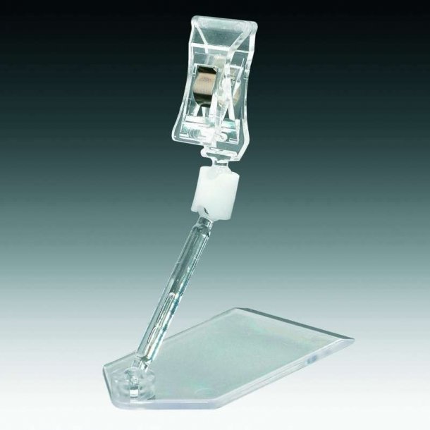 Acrylic sign holder, small clip - Clear-Grip 10 pieces