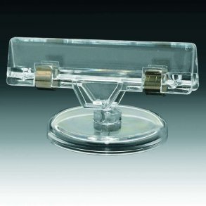 Lg skylthllare med bred klämma - Clear-Grip 10 stycken