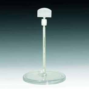 Hög akrylskylthllare, smal klämma - Clear-Grip 10 stycken