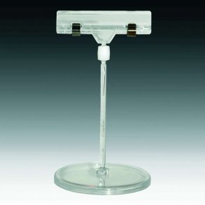 Hög skylthllare med bred klämma - Clear-Grip 10 stycken