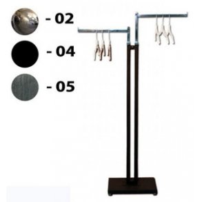 Joy statisk med 2 raka armar, Chrome, titan eller svart