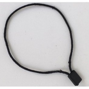 Text slingor - 200 mm - Snöre: Svart Bomull - 5000 st.