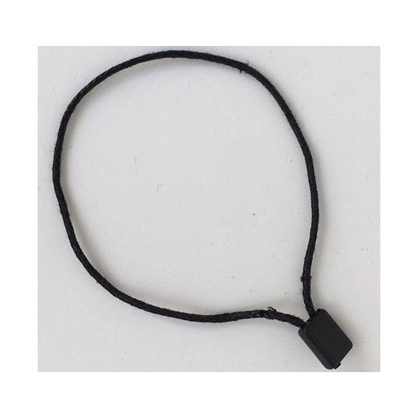 Text loops - 200 mm - Cord: Black Cotton - 5000 pcs