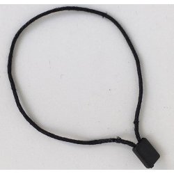 Text loops - 200 mm - Cord: Black Hemp - 5000 pcs