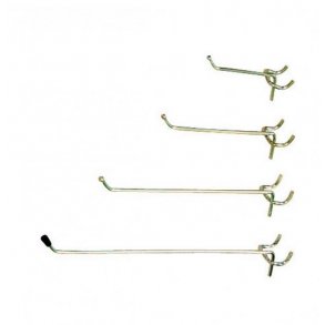 Hooks fr perforerad panel - frzinkad - 50 st - 4 lngder