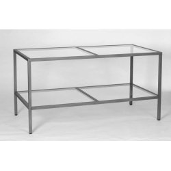 Sales table LUTON II with glass or melamine plates