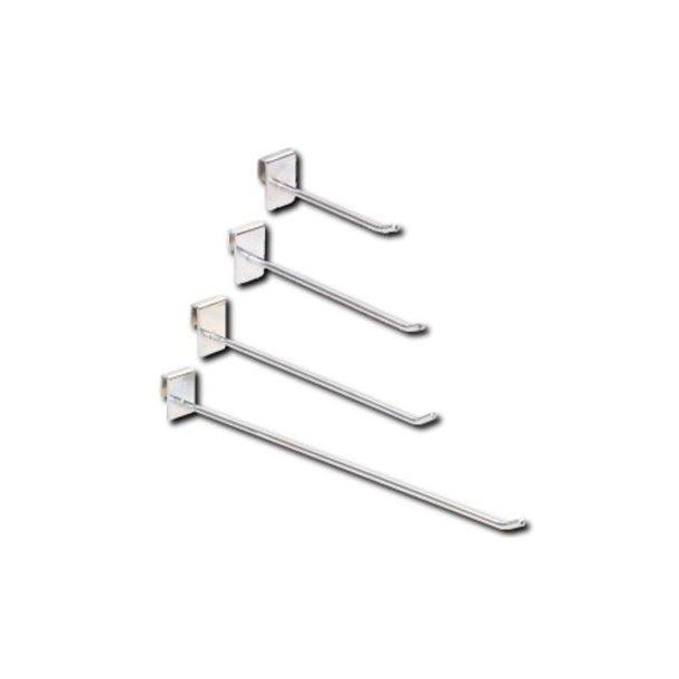 Hooks for 5 mm decorative rod, Chrome, 10 pcs - various lengths