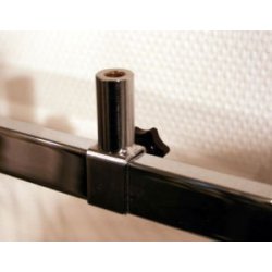 Sign holder bracket for 12 mm decorative rod or clothes rail