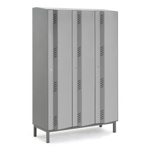 Omkldningsskab CREATE ENERGY, 3 sektioner, 1985x1200x500 mm, grt dr