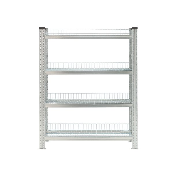 Reol TRANSFORM, grundsektion med 4 trdhylder, 1576x975x500 mm