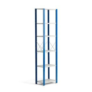 Reol MIX, grundsektion, 2500x600x500 mm, bl, gr gavle