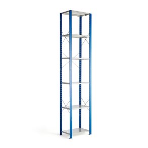 Reol MIX, grundsektion, 3000x600x400 mm, bl, gr hylder