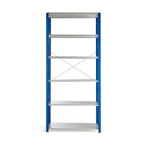 Reol MIX, grundsektion, 3000x1300x600 mm, bl, gr hylder