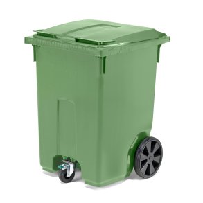 Affaldsbeholder CLASSIC, med fronthjul, 370 liter, grn