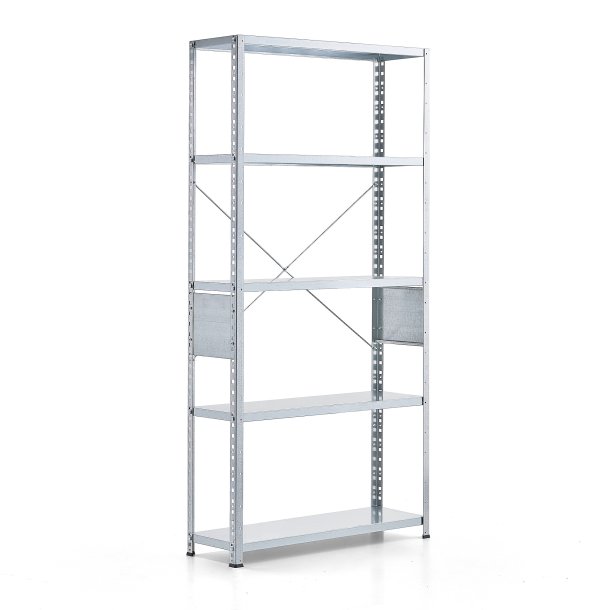 Reol FIRST, grundsektion, 1960x1010x300 mm, galvaniseret