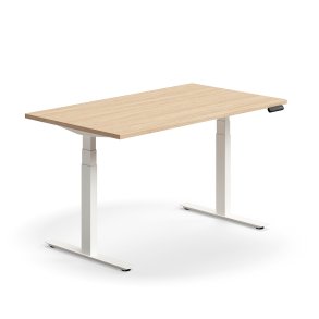 Hve snkebord QBUS, 1400x800 mm, hvidt stel, eg