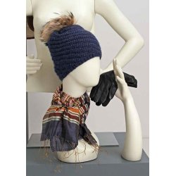 Mannequin head in raw white - Tall display head