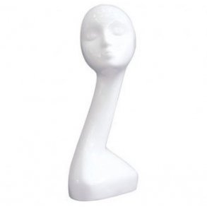 Lady head in white high gloss - fiberglass