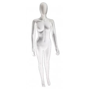 Mannekäng med huvud utan ansiktsdrag - vit