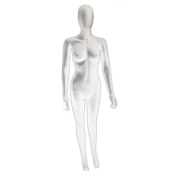 Mannequin with head without facial features - white