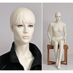 Damemannequin - Malou 1017 - sitting - stylistic with head &amp; make-up