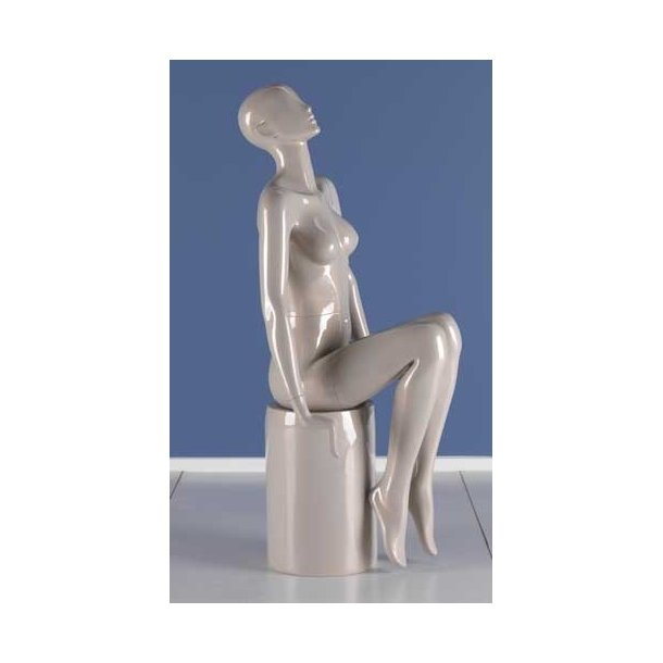 Mannequin, Stella 644, Sitting, Light gray high gloss