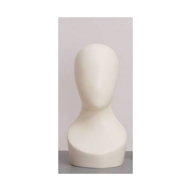 Mannequin head in raw white - Low display head