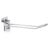 Double product hook for groove panel - Chrome - several sizes - 20 pcs