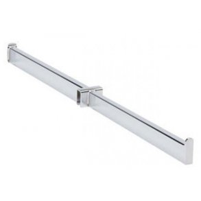 Happy - double front hanger for clothes rail in chrome