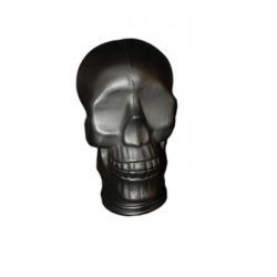 Glass head - Skull in matte black glass