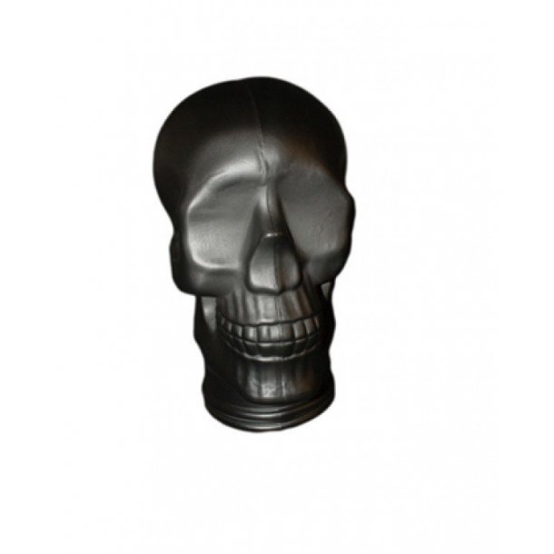Glass head - Skull in matte black glass