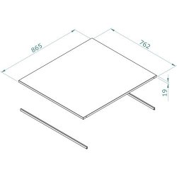 Presentation table, sales table in metal - W86 cm - White