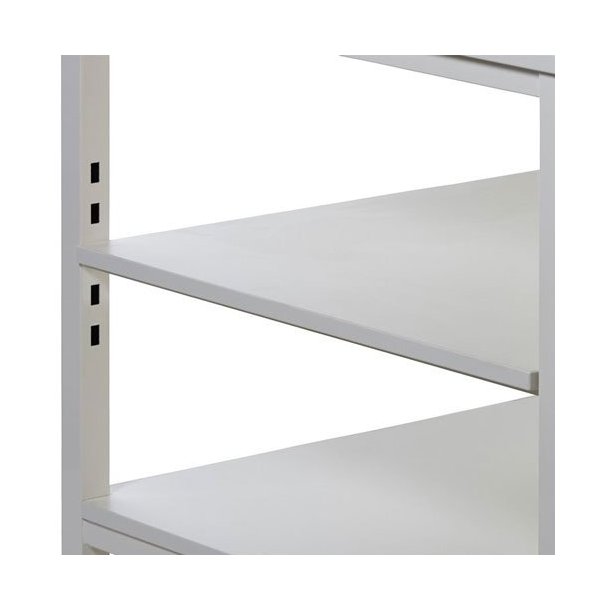 Presentation table, sales table with wheels - Metal frame - W86 cm - White