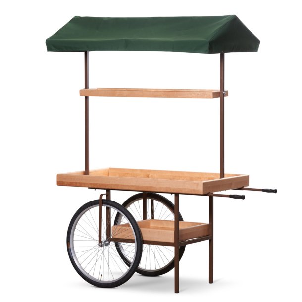 Elegant retro markedsvogne med hjul