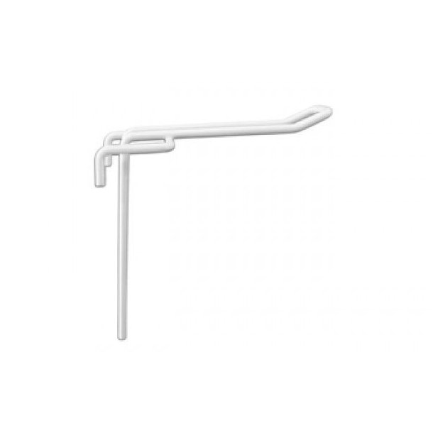 Euro hook white for grid -10 cm - 20 pcs