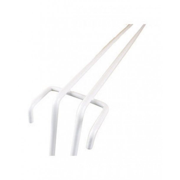 Euro hook white for grid -10 cm - 20 pcs