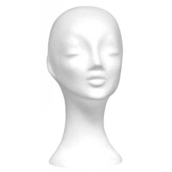 Flamingo head w/face lady, white