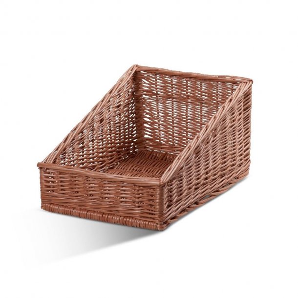 Bread basket in wicker. D-50 x W-32 cm