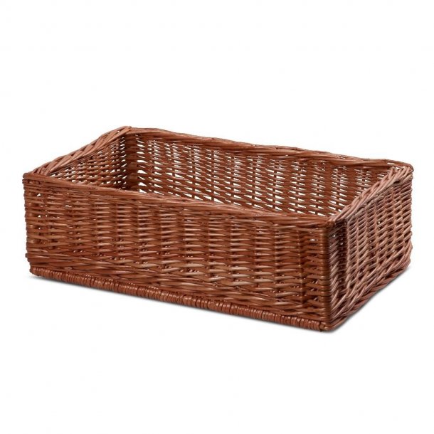 Wicker baskets in willow weaving L60 cm W40 cm H20 cm