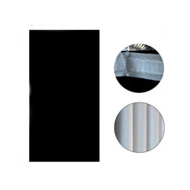 Curtains for wall-mounted fitting rooms - 2 widths - 2 colors Black 