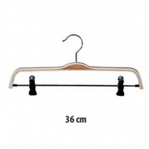 Form-spaced byxhngare i ljust laminat tr med klmmor - 36 cm - 100 st.