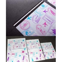 Shipping bags with motif and tape closure - various sizes